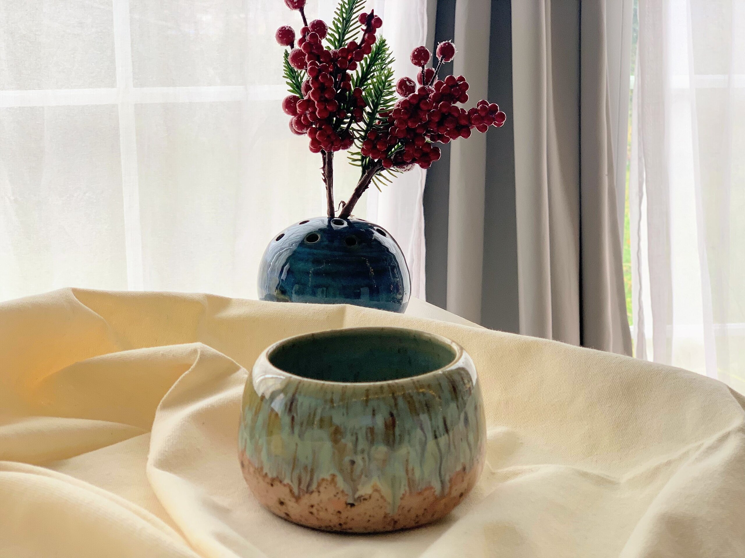 Cuenco mediano VERDE/ROSA - 6