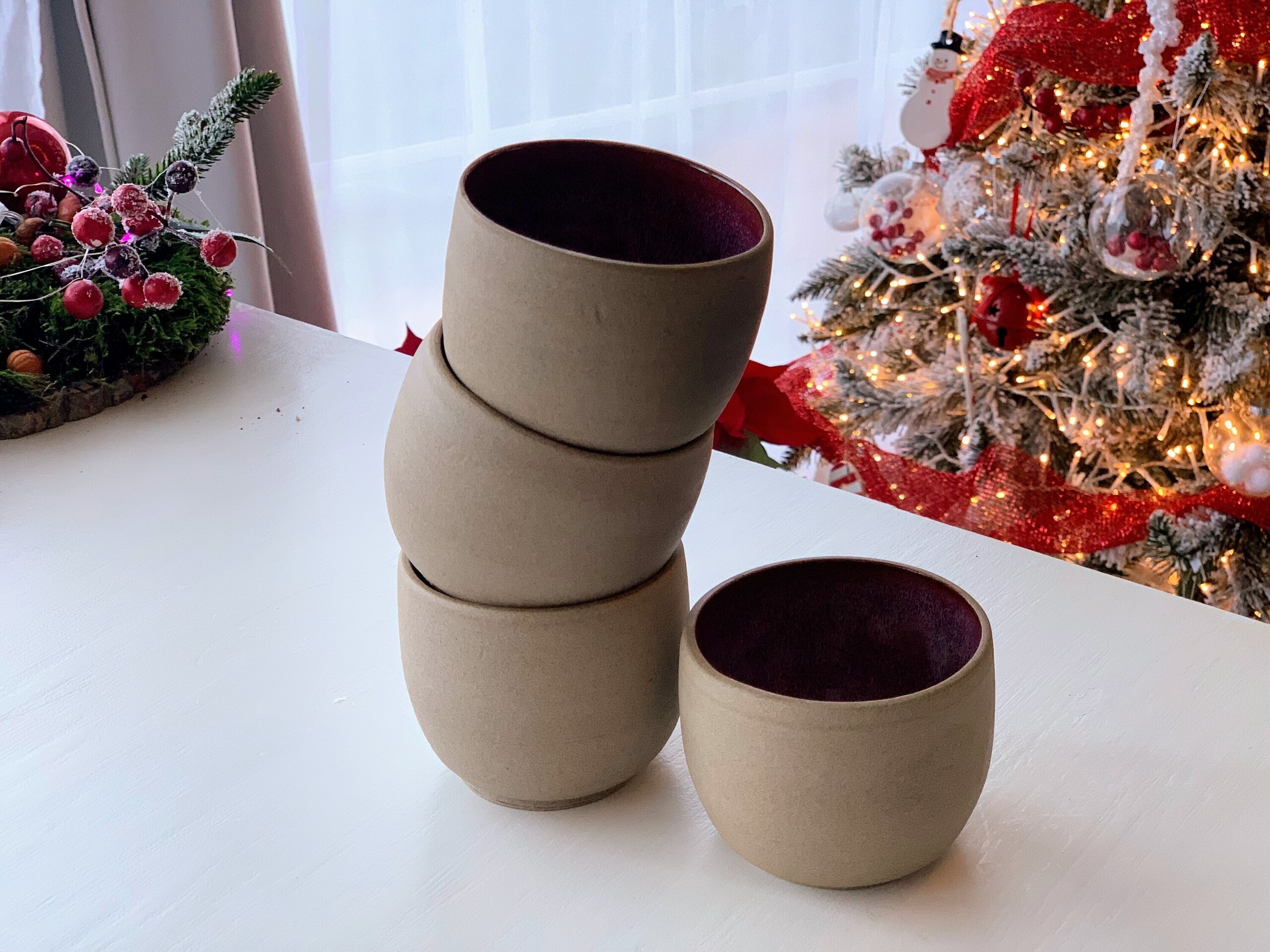 Cuenco gres color rosa - 2