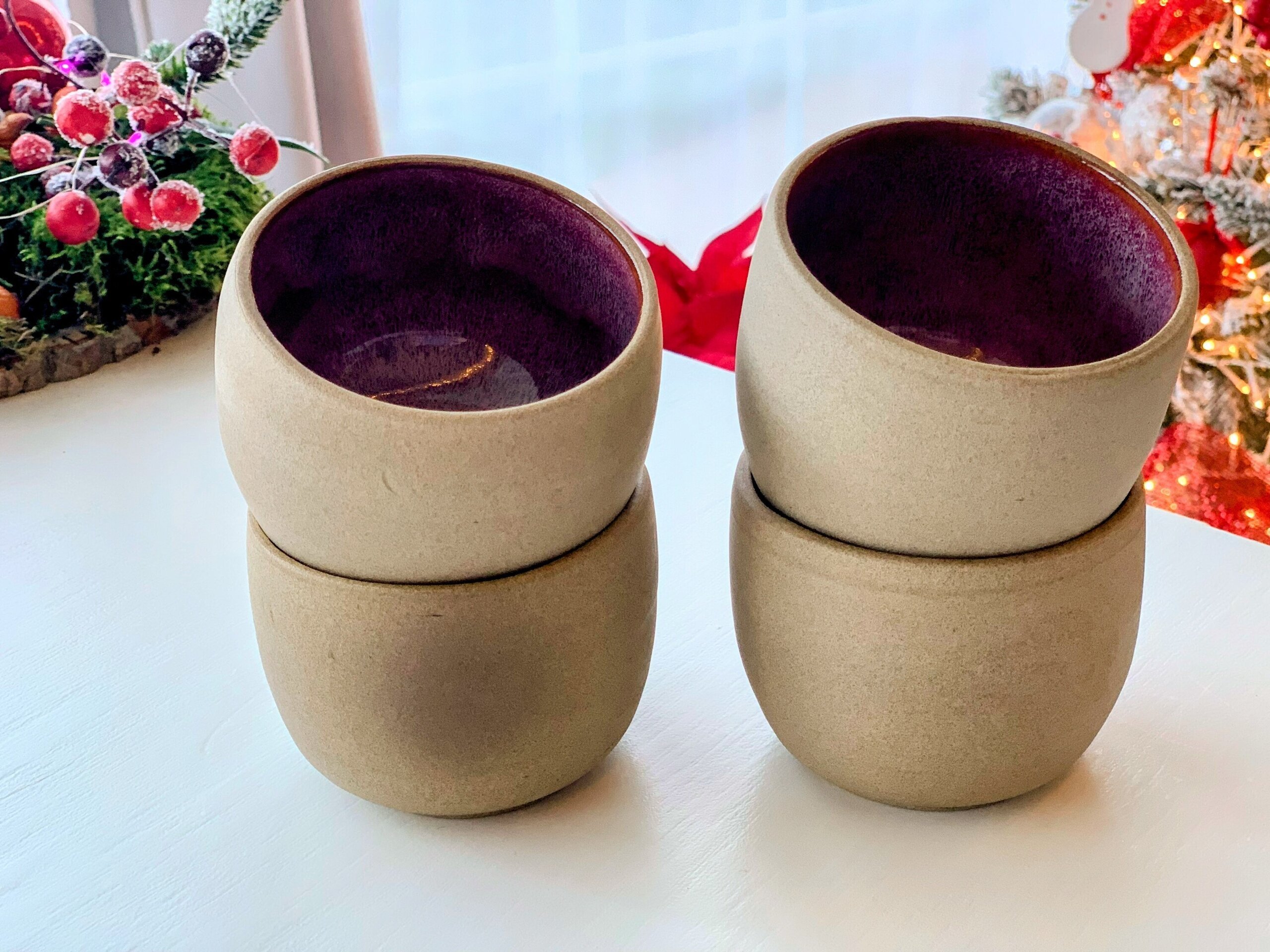 Cuenco gres color rosa - 7