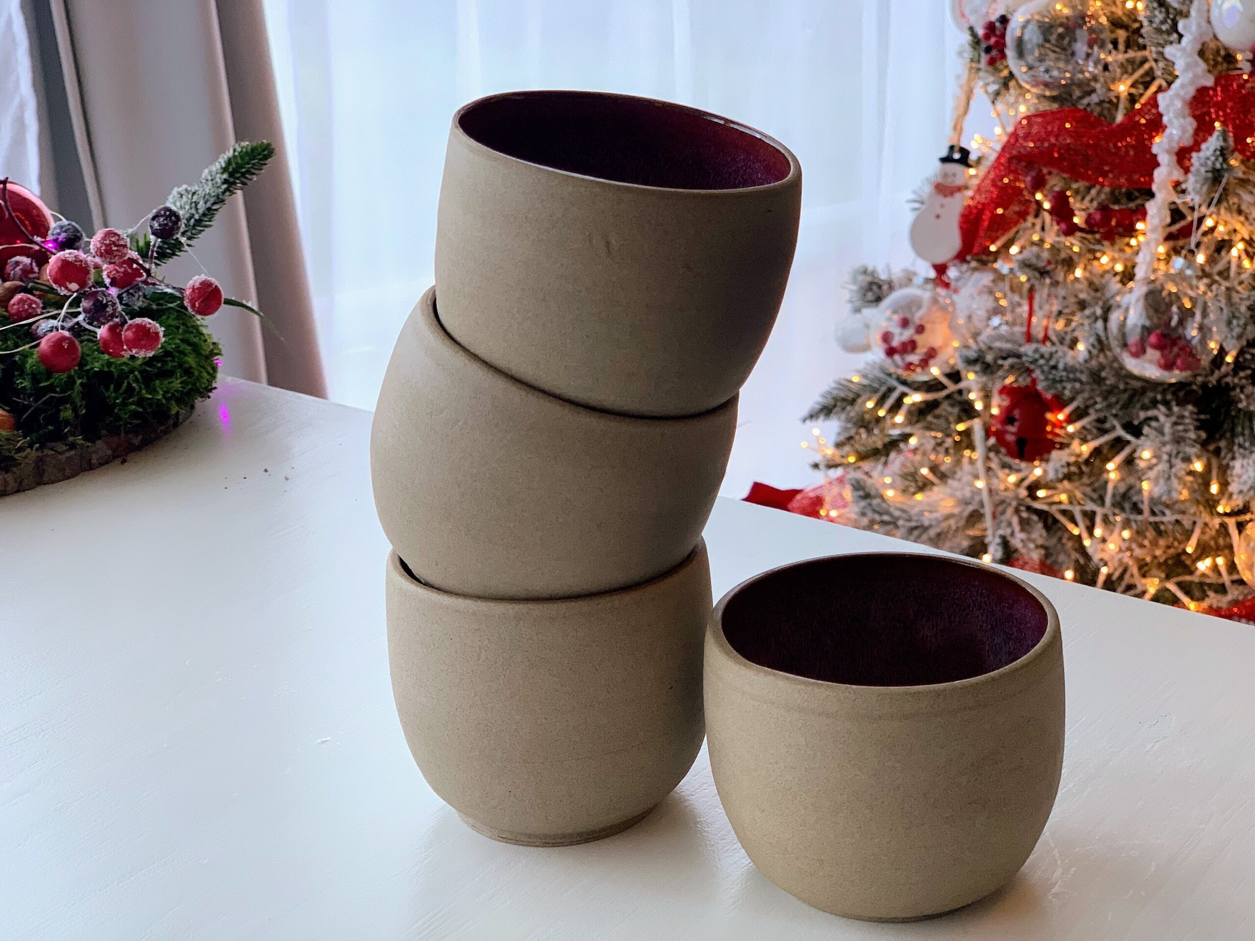 Cuenco gres color rosa - 4