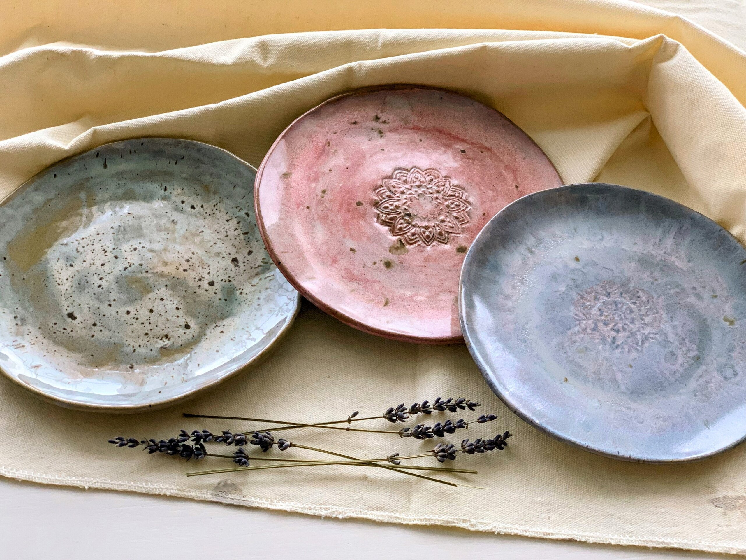 Juego de 3 platos de postre ICE BLUE - 22