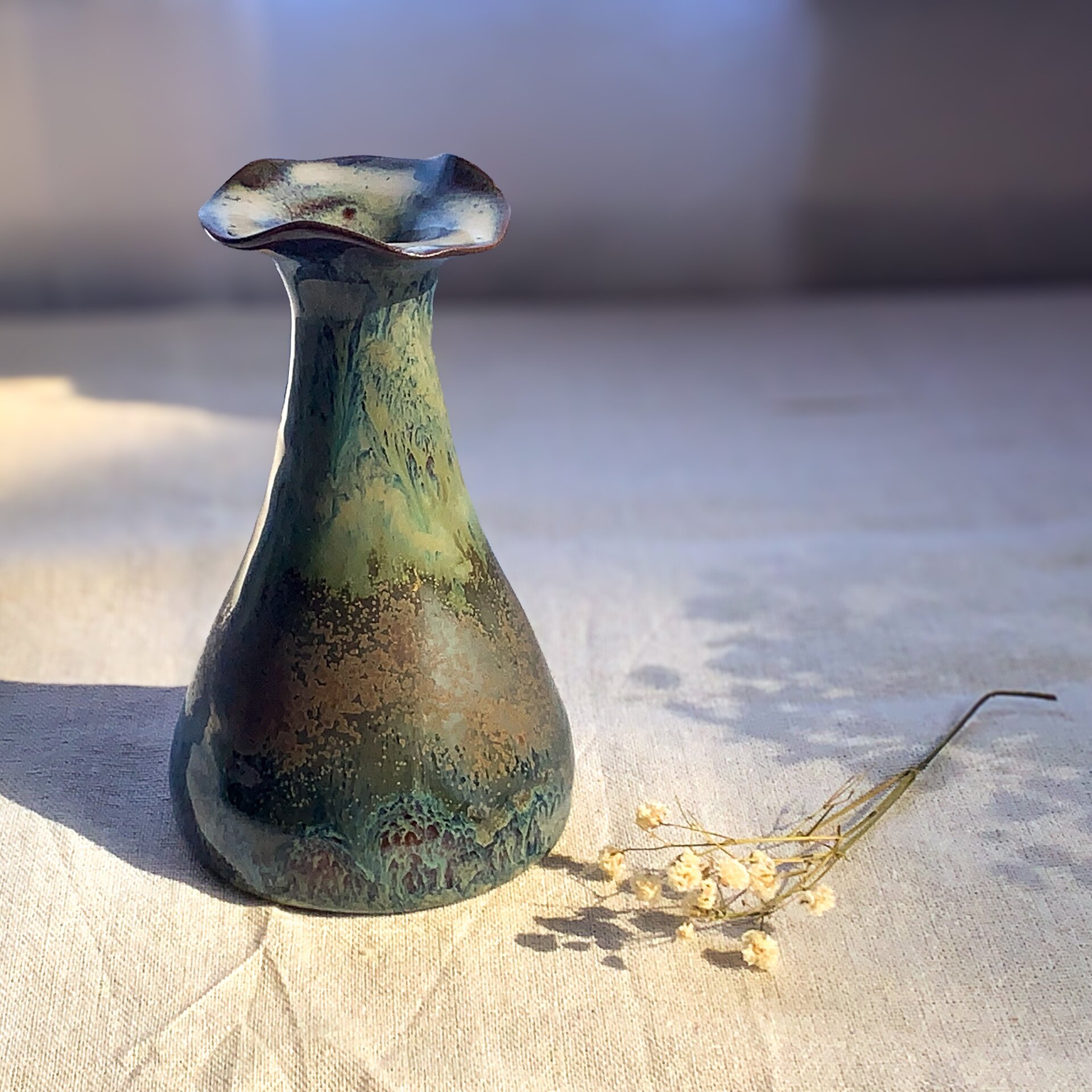 Jarrón Tierra - Boca ondulada - 3