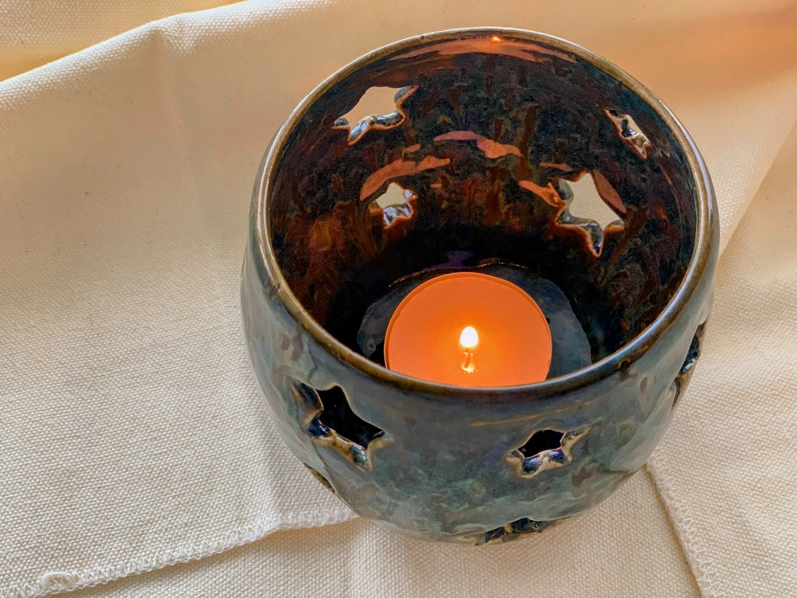 Porta velas estrellas blue - 2