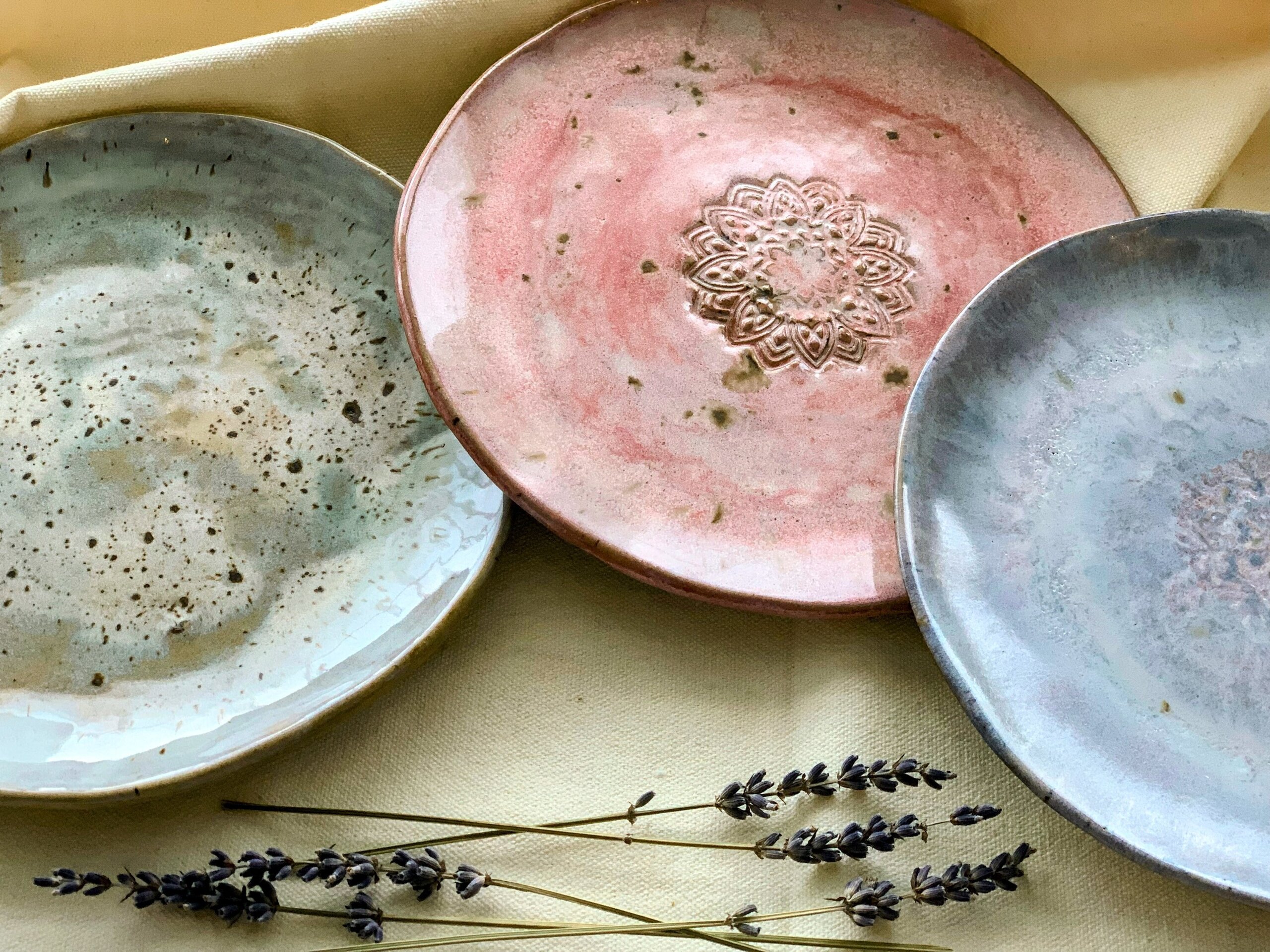 Juego de 3 platos de postre ICE BLUE - 3