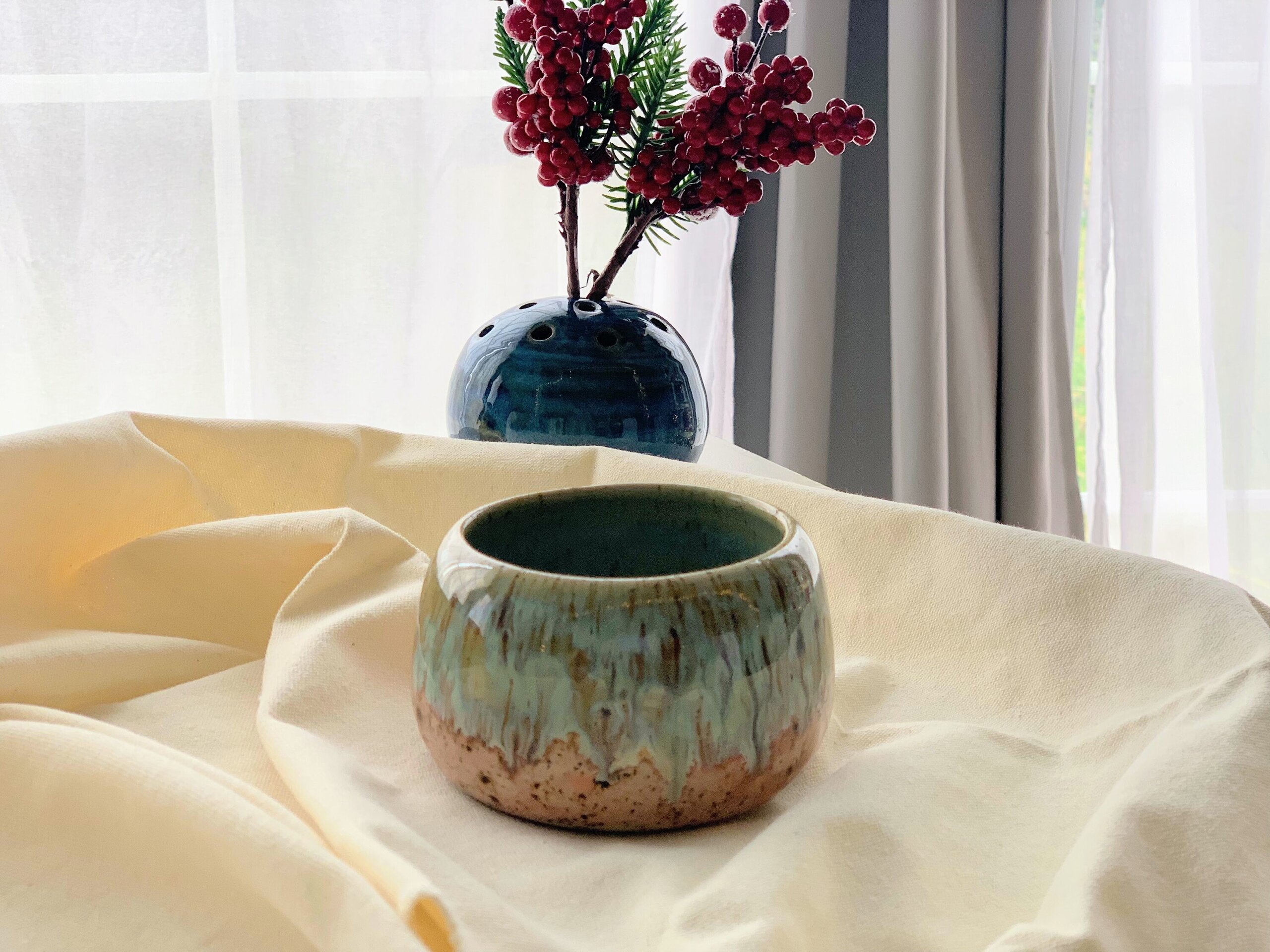 Cuenco mediano VERDE/ROSA - 5