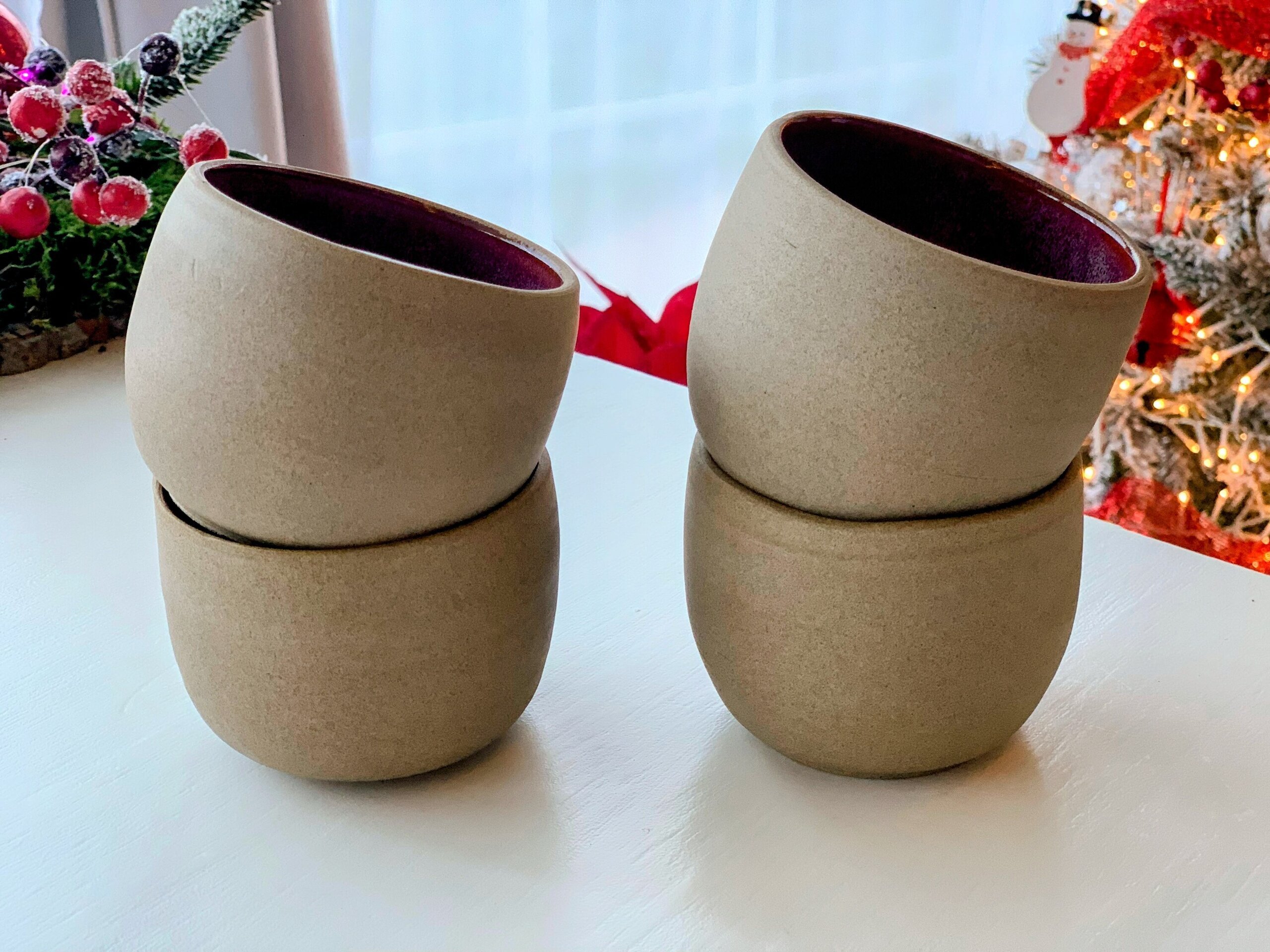 Cuenco gres color rosa - 6