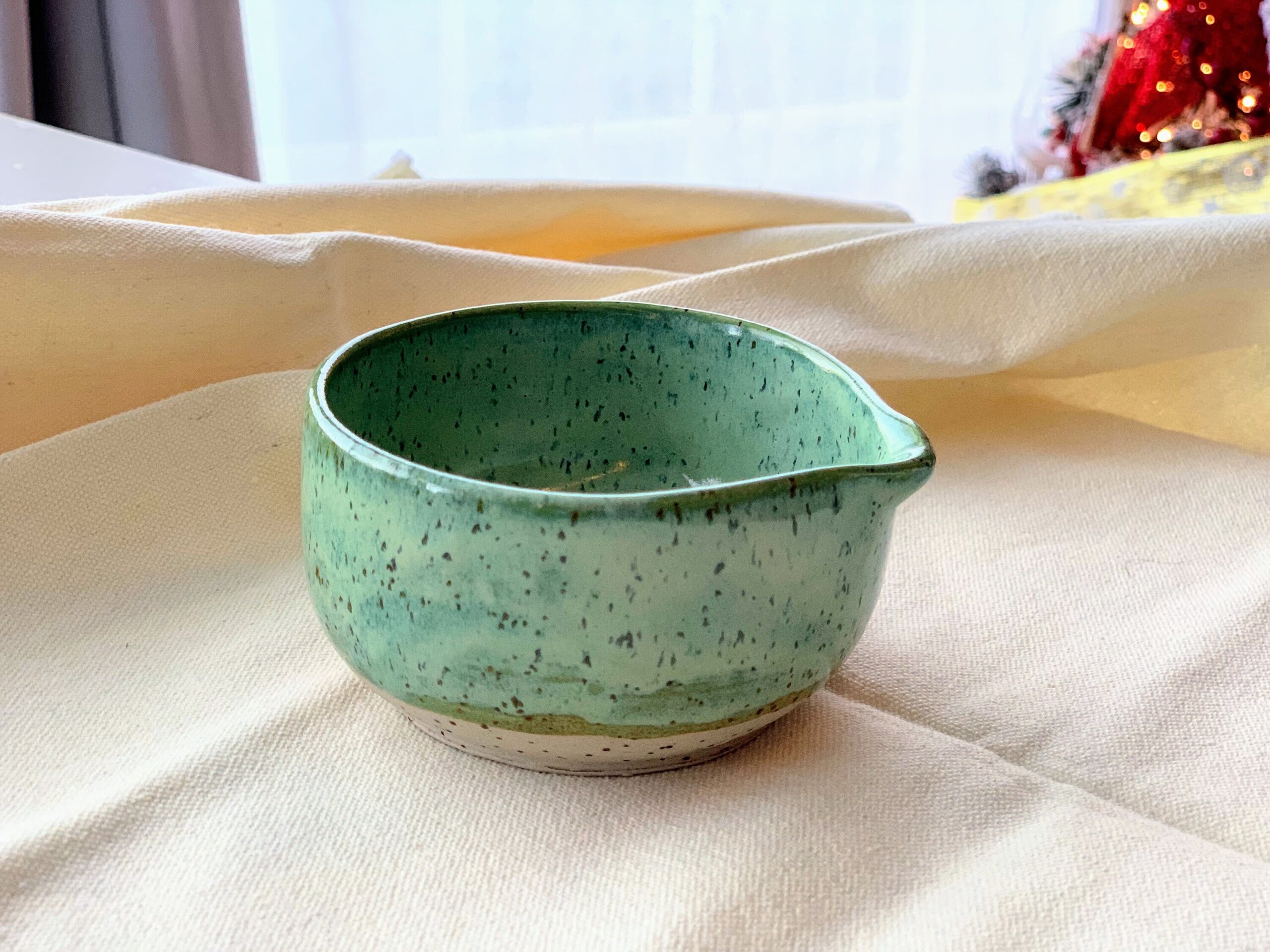 Jarrita para té matcha arcilla moteada - 2