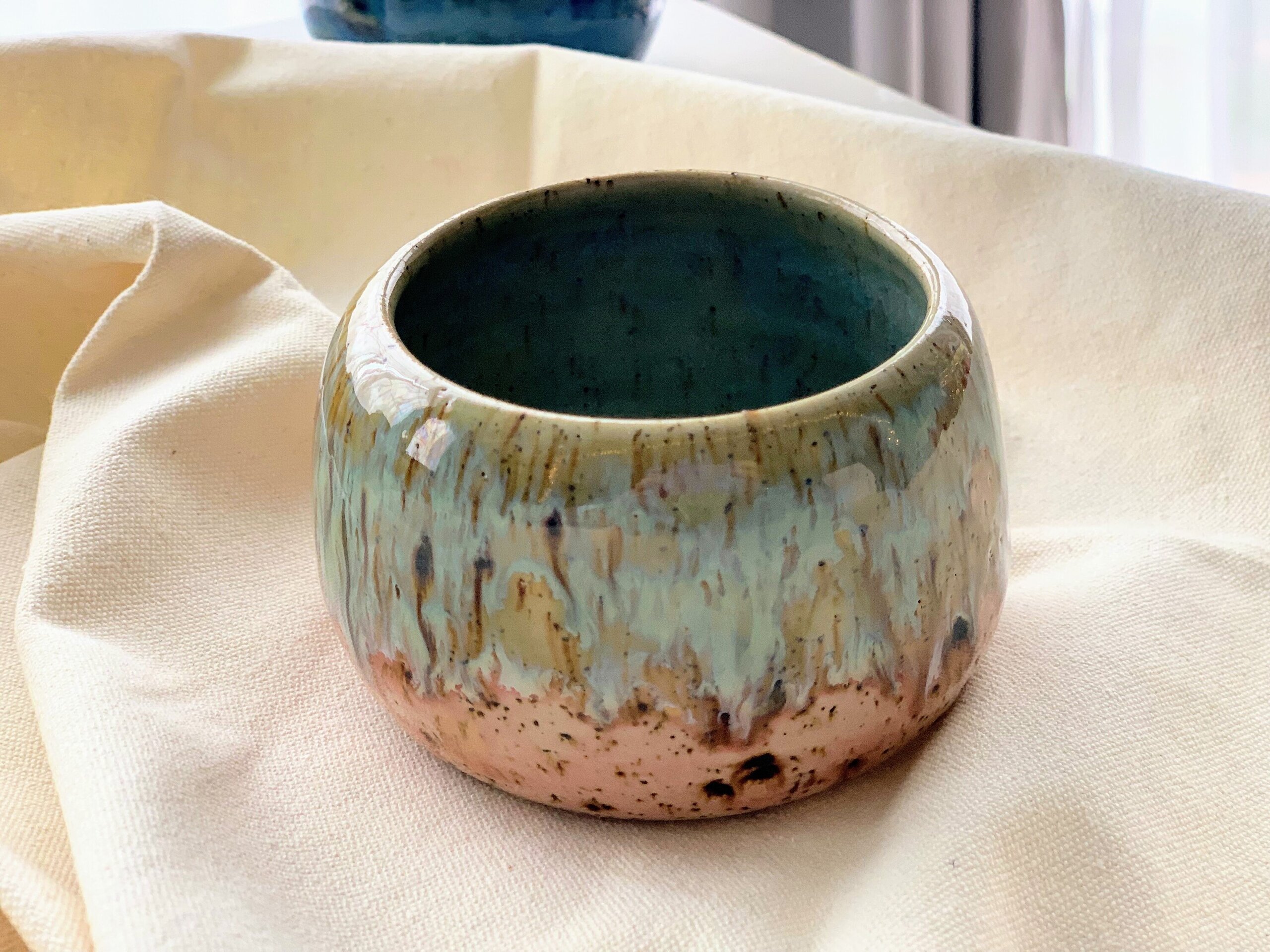 Cuenco mediano VERDE/ROSA - 7