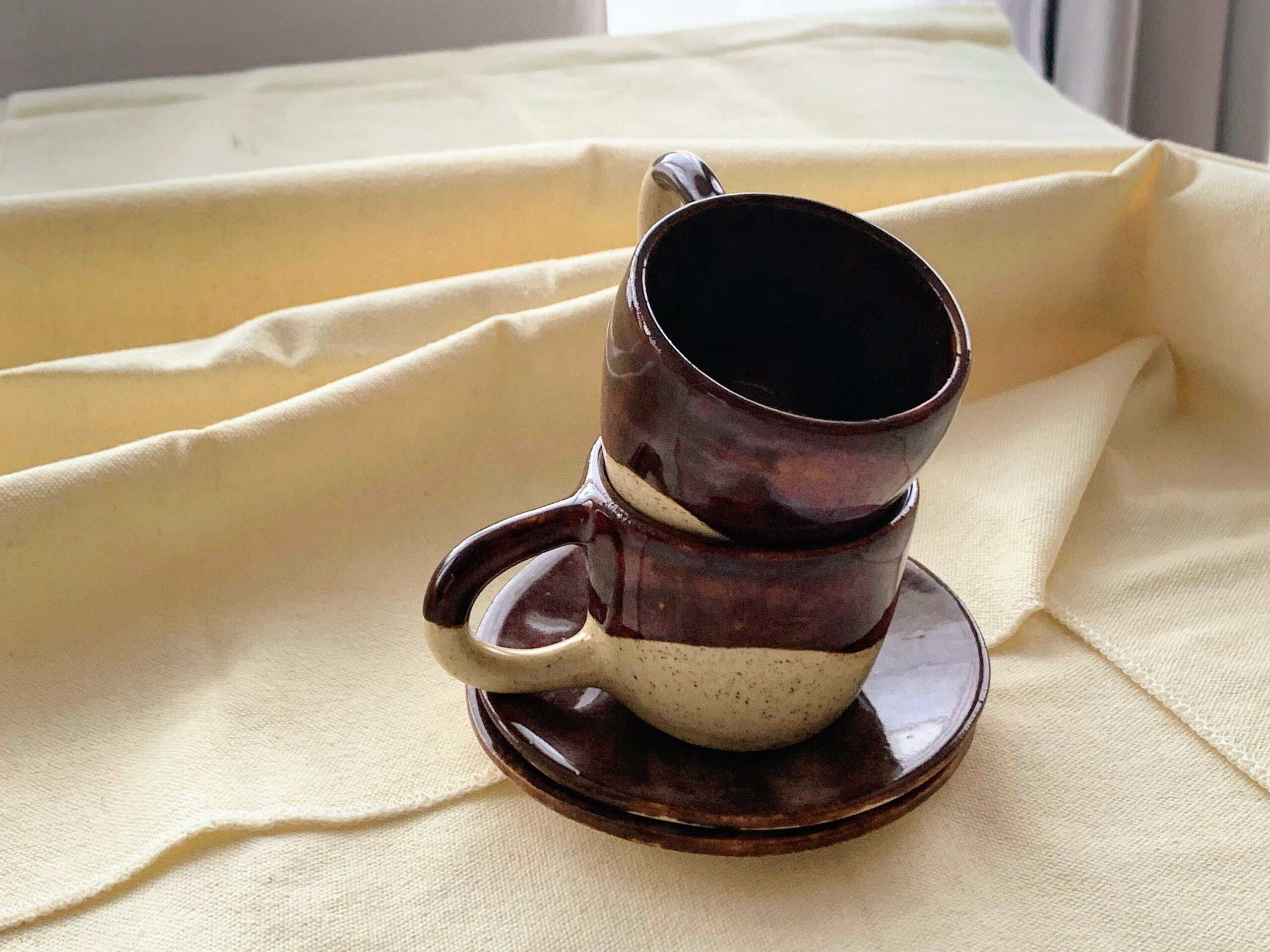 Juego 2 Tazas y platos de café EXPRESO - 4