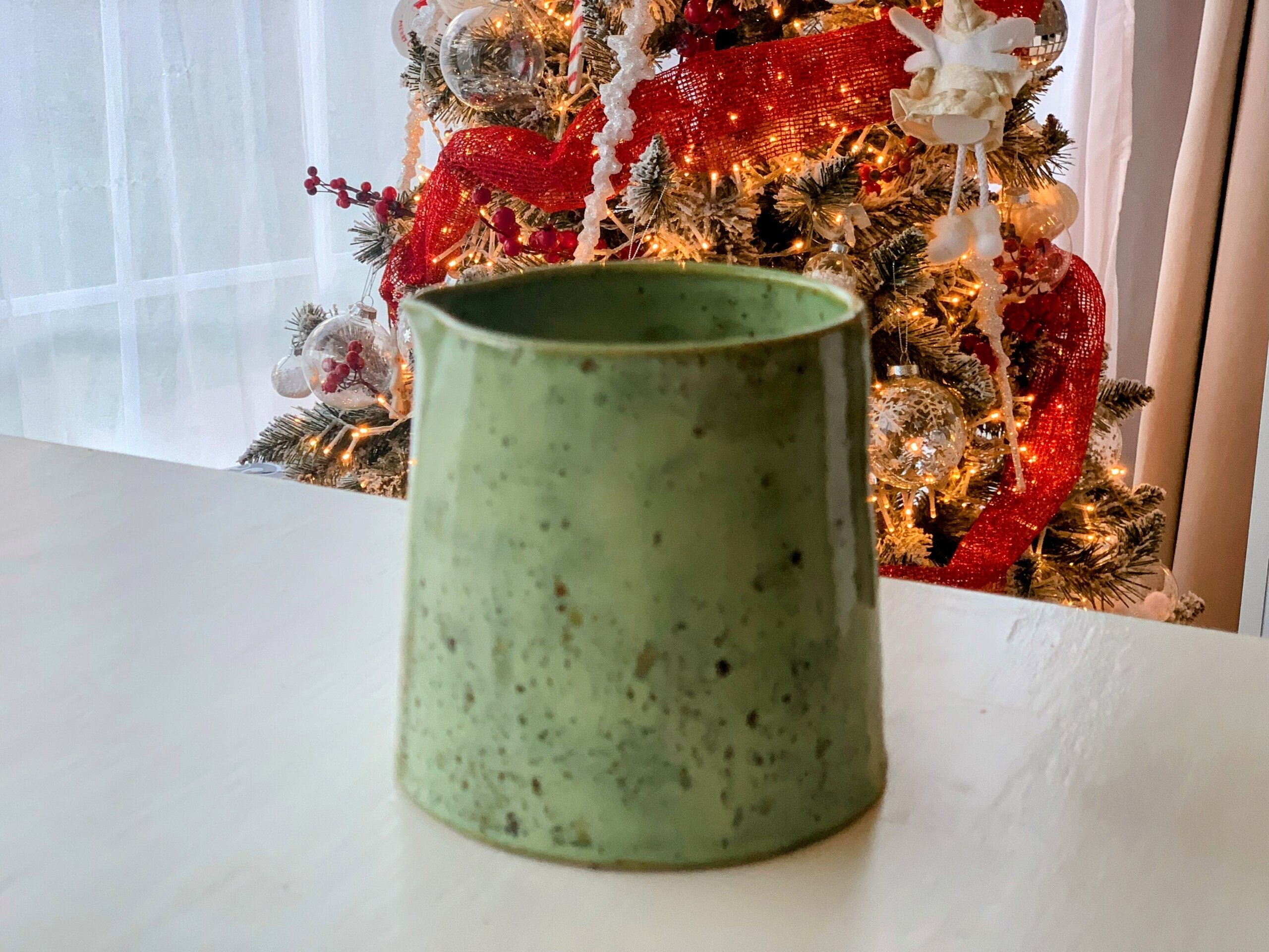 Jarra/ jarrón verde cactus - 2