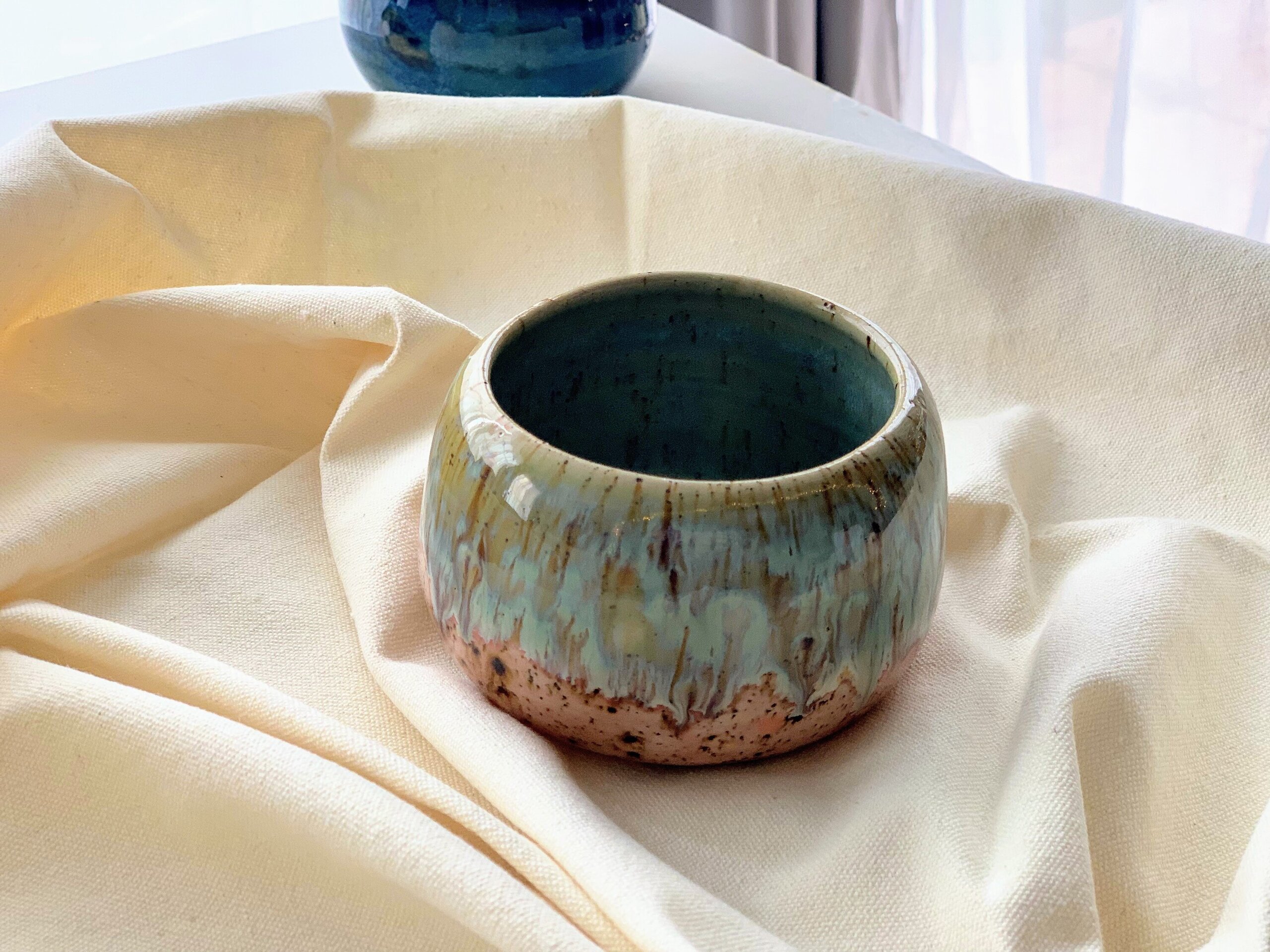 Cuenco mediano VERDE/ROSA - 2