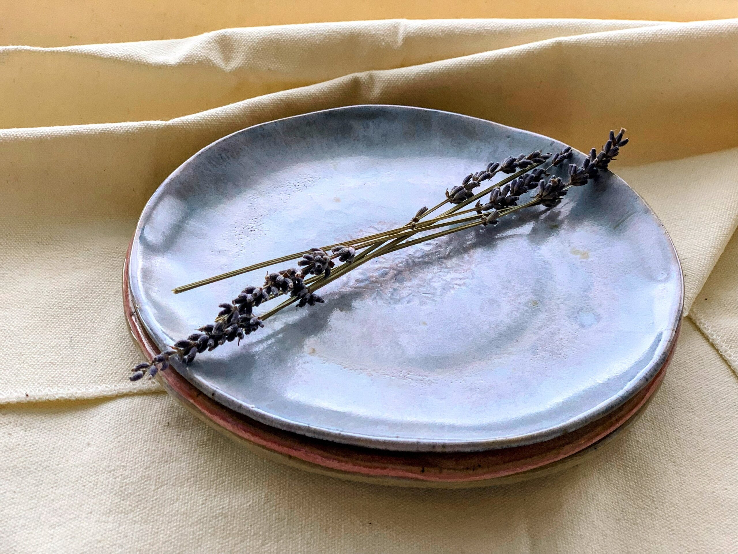 Juego de 3 platos de postre ICE BLUE - 4