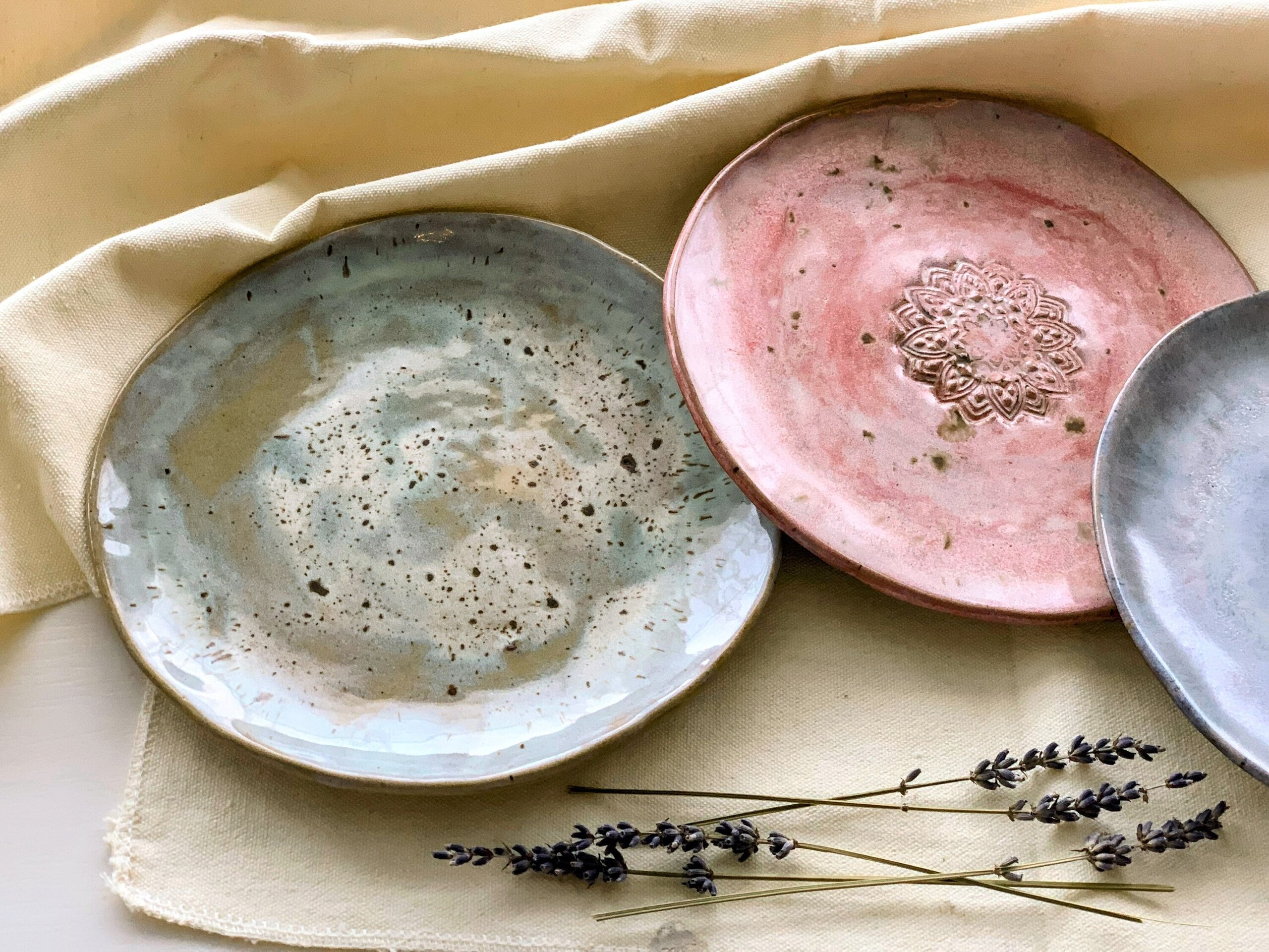 Juego de 3 platos de postre ICE BLUE - 17