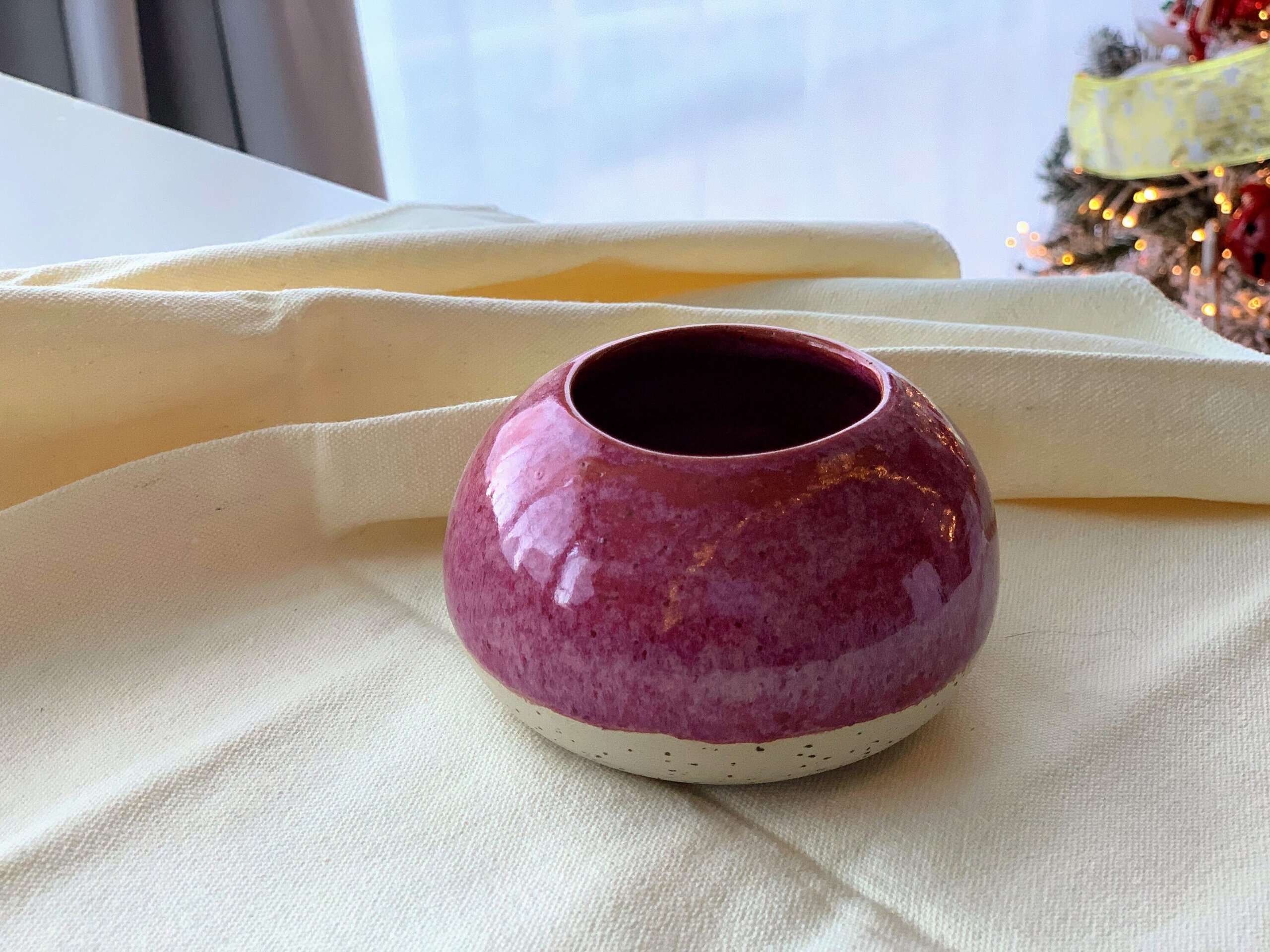 Mini jarrón para pequeñas flores secas ROSA - 2