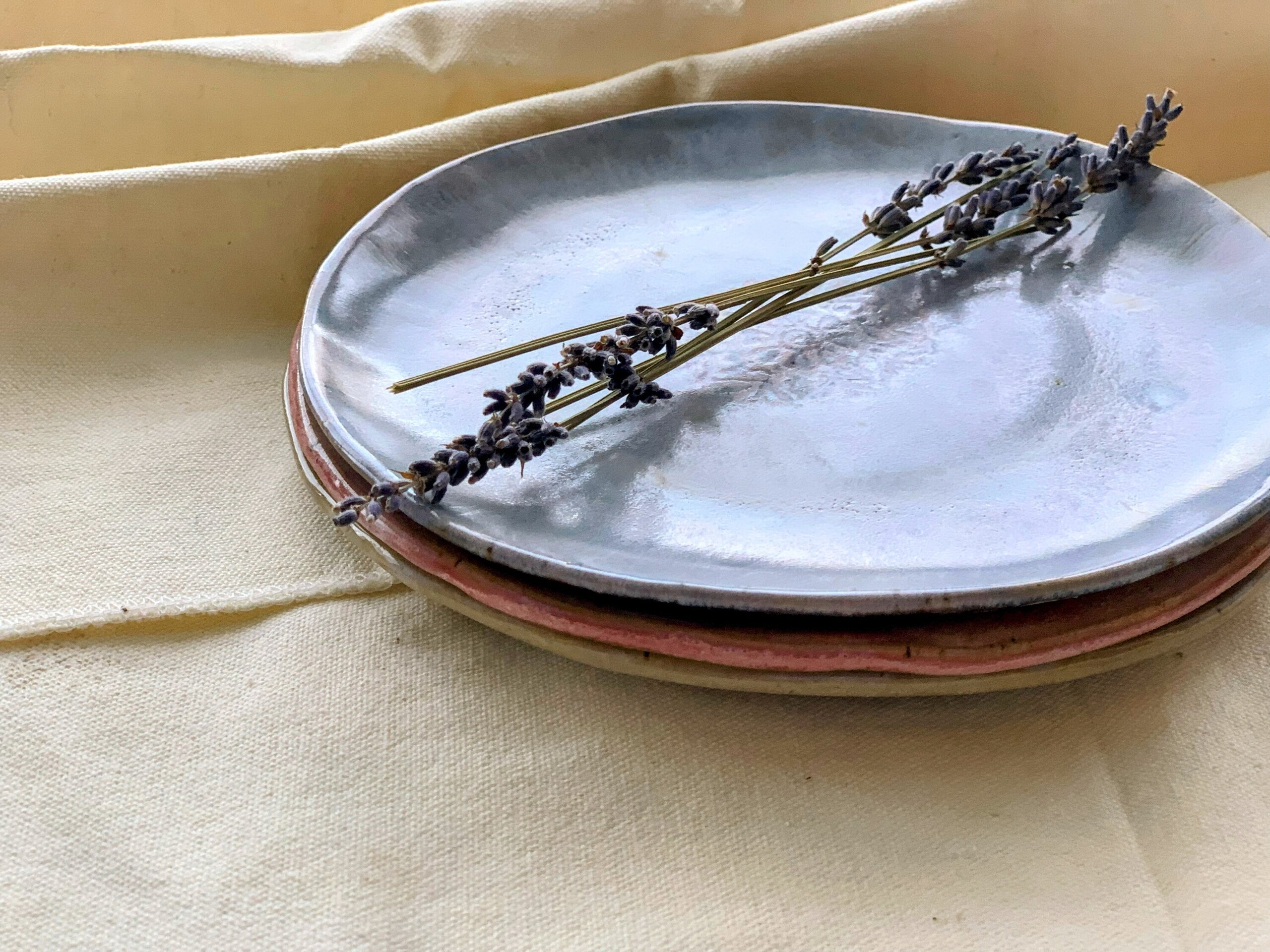 Juego de 3 platos de postre ICE BLUE - 9