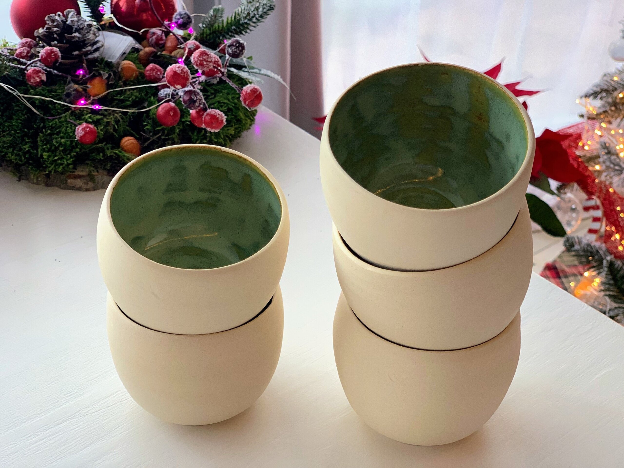 Cuenco de gres crema Cactus - 3