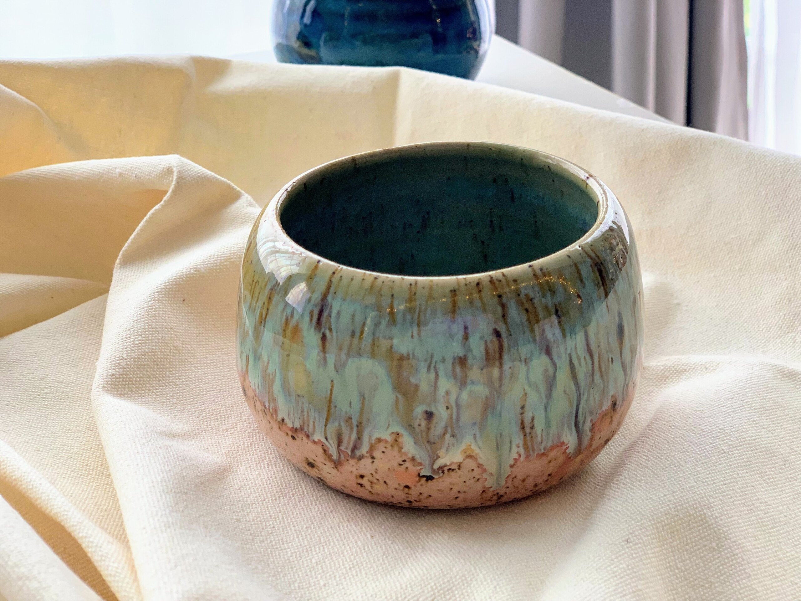 Cuenco mediano VERDE/ROSA - 3