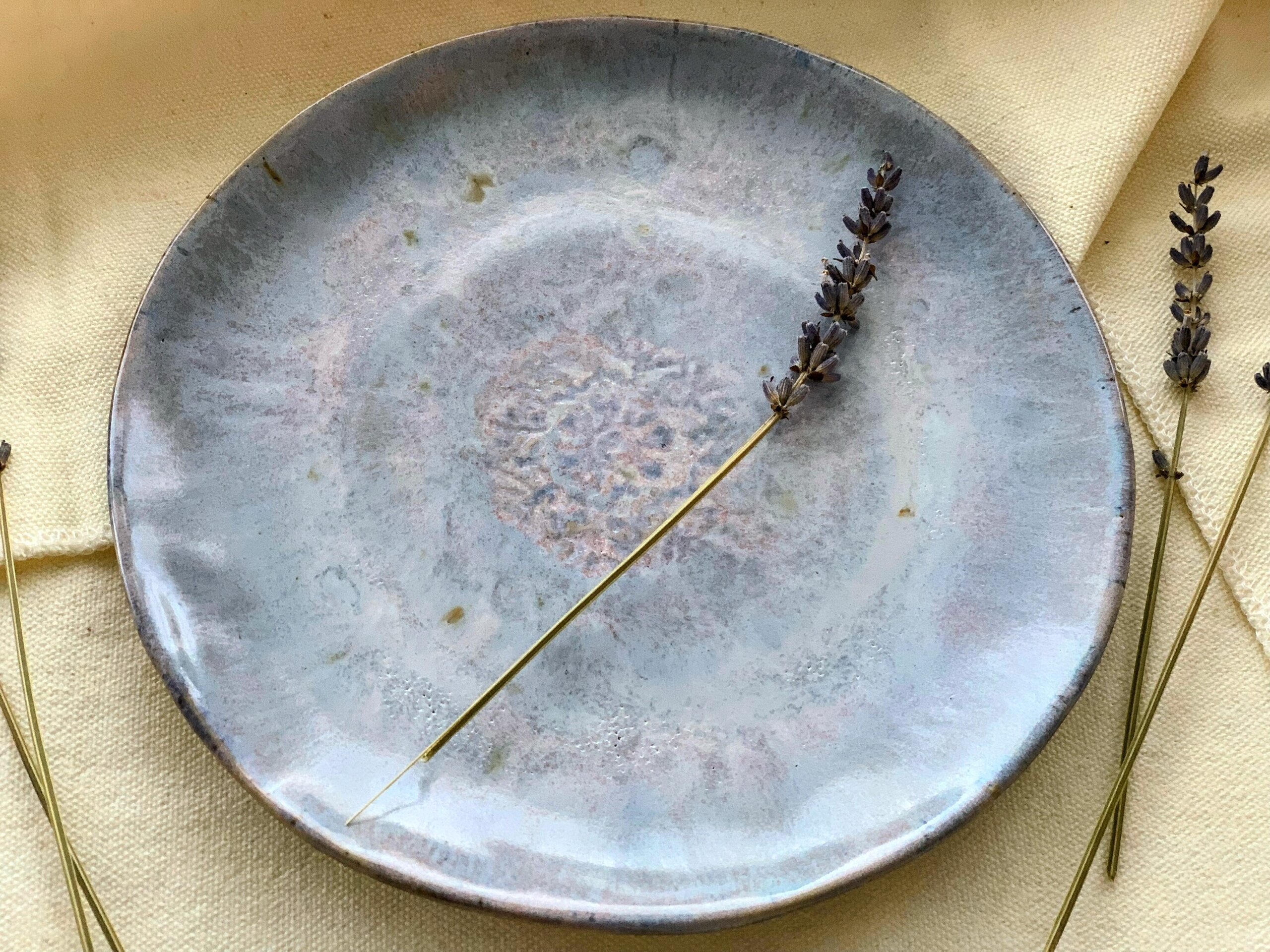 Juego de 3 platos de postre ICE BLUE - 12