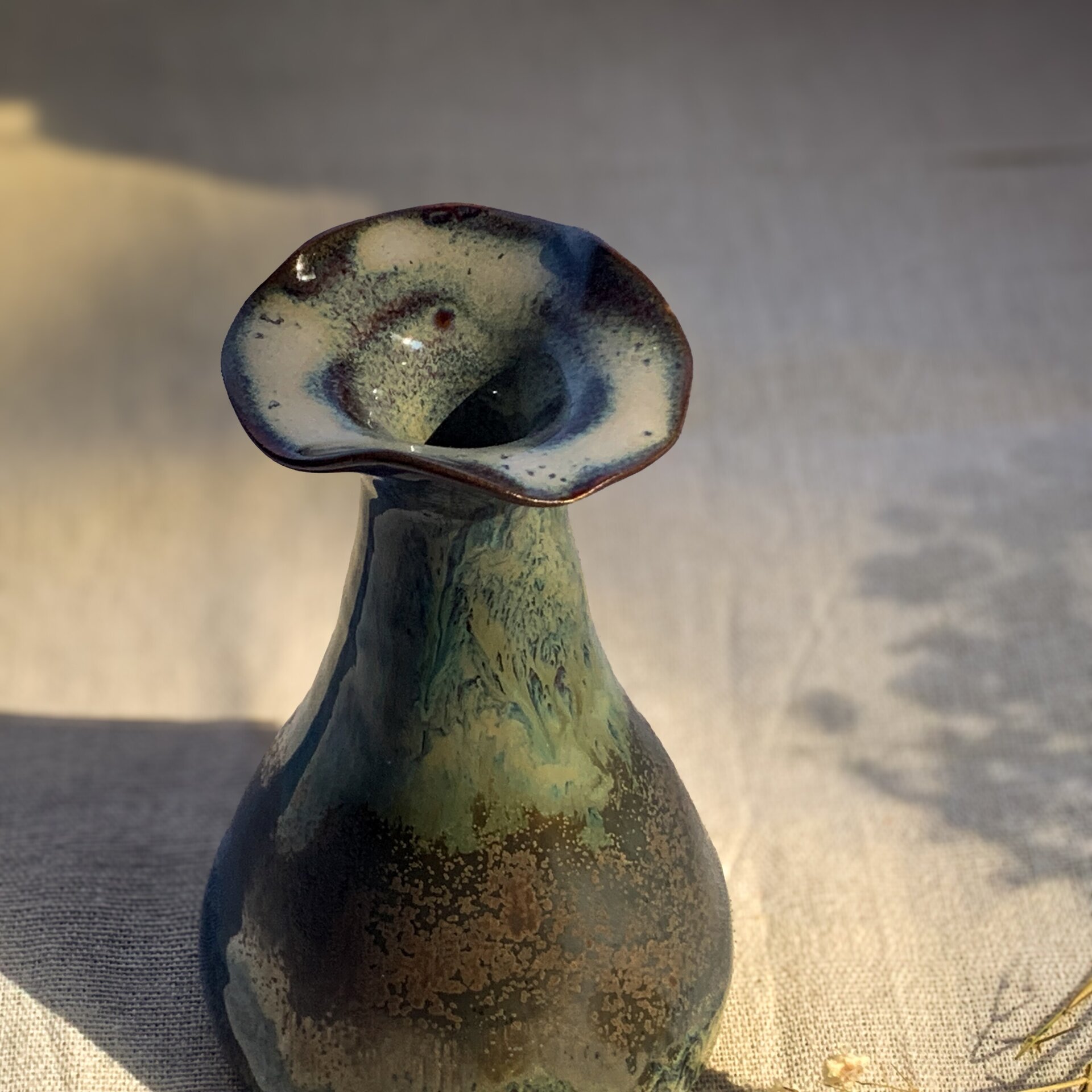 Jarrón Tierra - Boca ondulada - 2